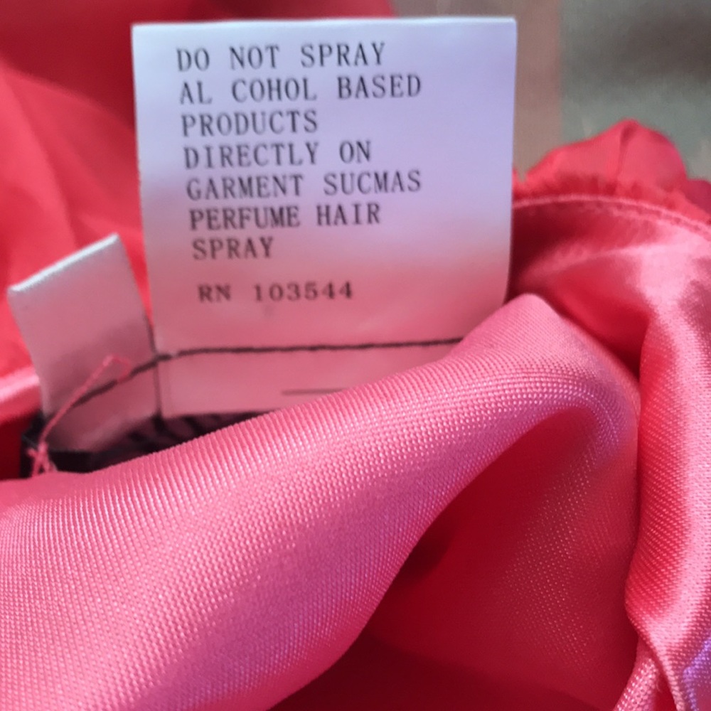 La Femme Pink Prom dress w rhinestones size 0 - Picture 12 of 17